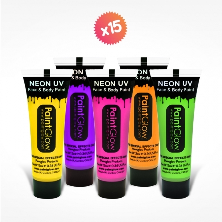 15 TUBES 13ML MAQUILLAGE FLUO